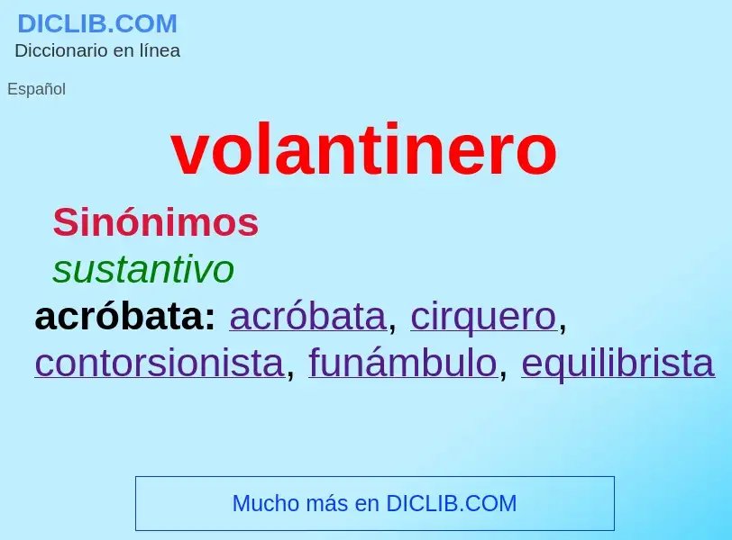 Was ist volantinero - Definition