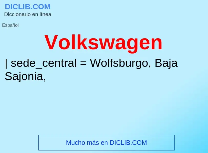 Wat is Volkswagen - definition