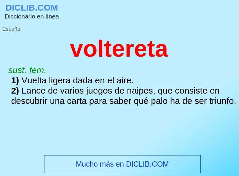 O que é voltereta - definição, significado, conceito