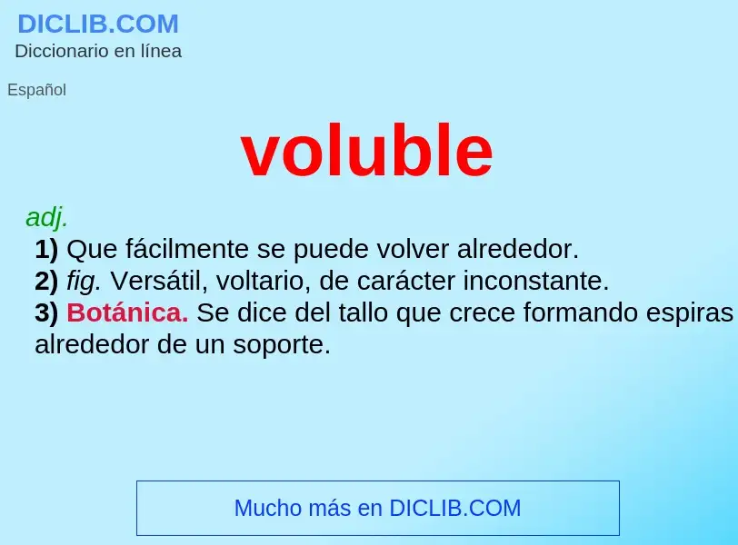 ¿Qué es voluble? - significado y definición