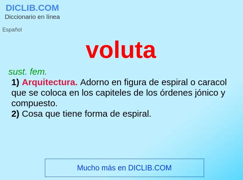 What is voluta - definition