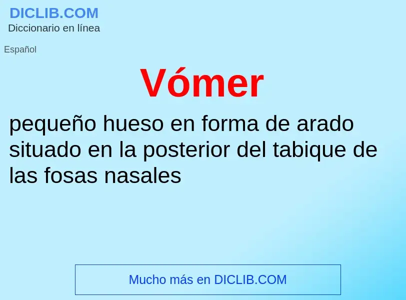 Wat is Vómer - definition