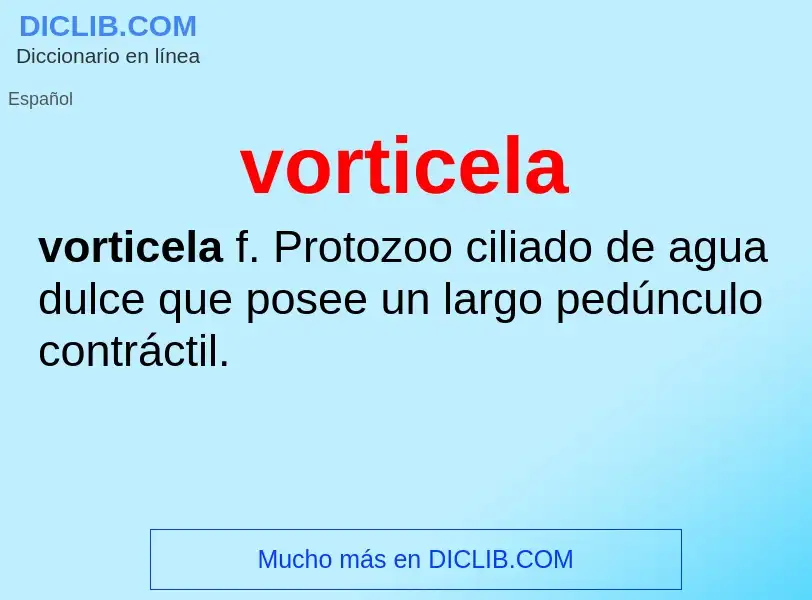 ¿Qué es vorticela? - significado y definición