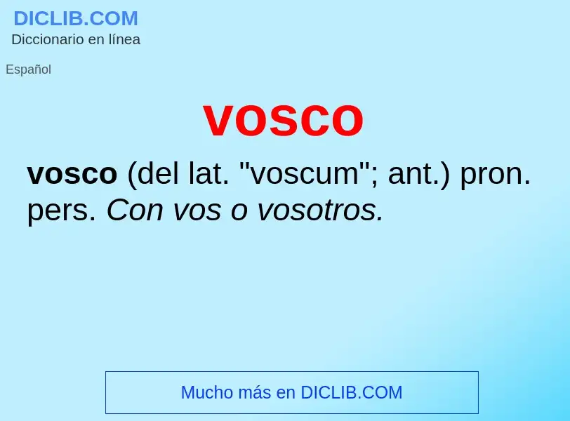 Wat is vosco - definition