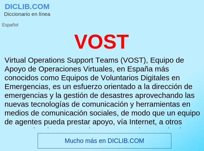 ¿Qué es VOST? - significado y definición