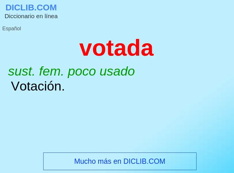 Wat is votada - definition