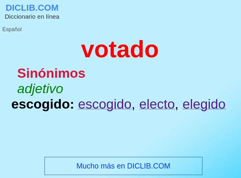 ¿Qué es votado? - significado y definición