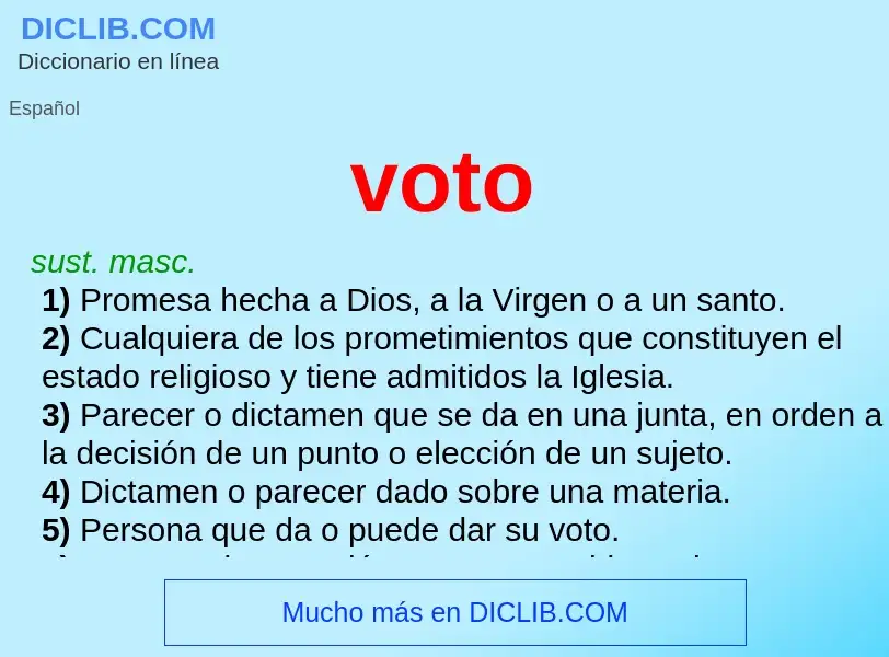 What is voto - meaning and definition