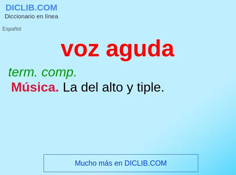 O que é voz aguda - definição, significado, conceito