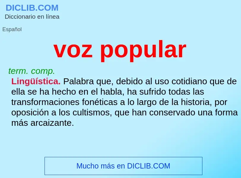 O que é voz popular - definição, significado, conceito