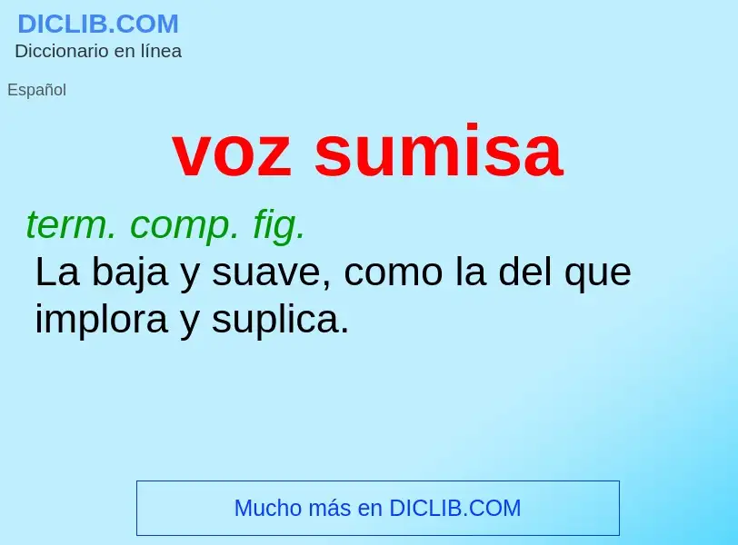 O que é voz sumisa - definição, significado, conceito