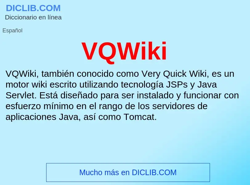 ¿Qué es VQWiki? - significado y definición