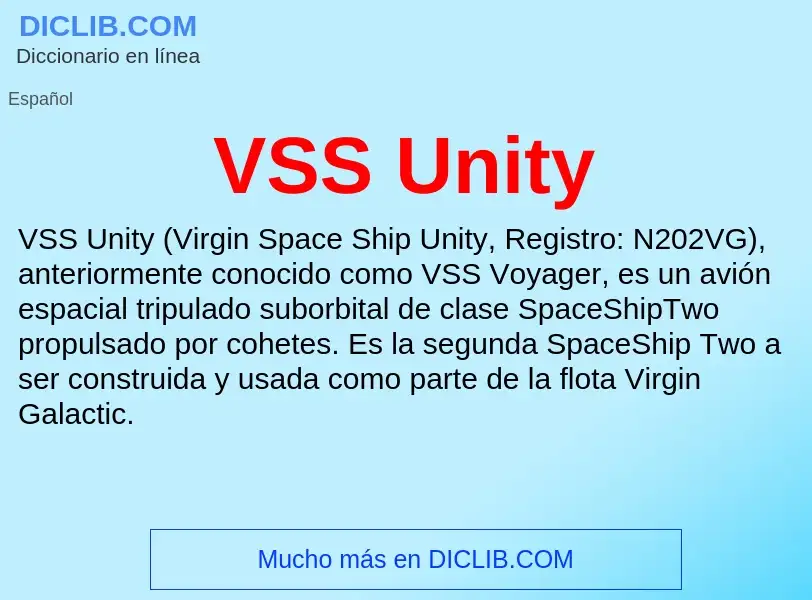 ¿Qué es VSS Unity? - significado y definición