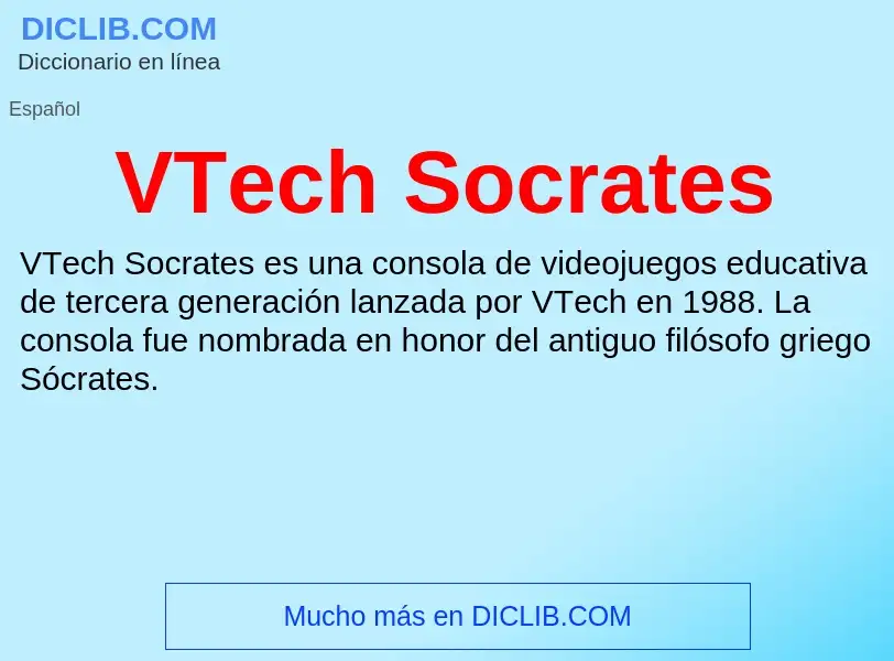 ¿Qué es VTech Socrates? - significado y definición