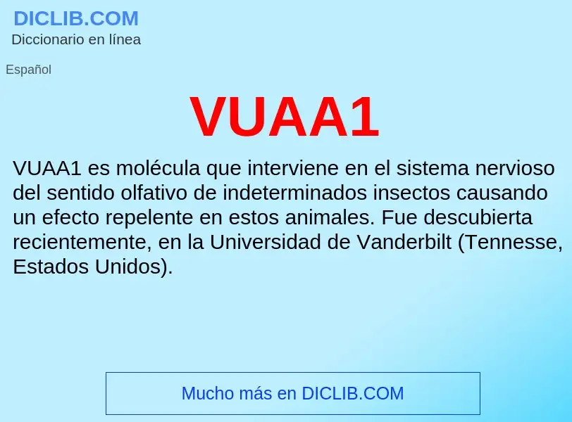 ¿Qué es VUAA1? - significado y definición