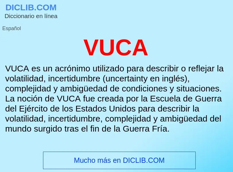 ¿Qué es VUCA? - significado y definición