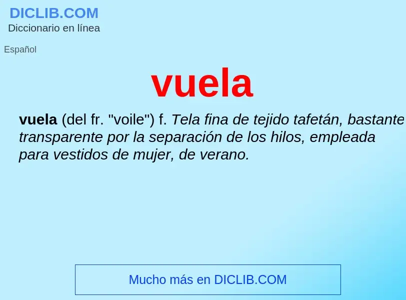 What is vuela - definition