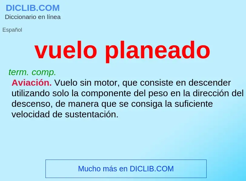 What is vuelo planeado - definition