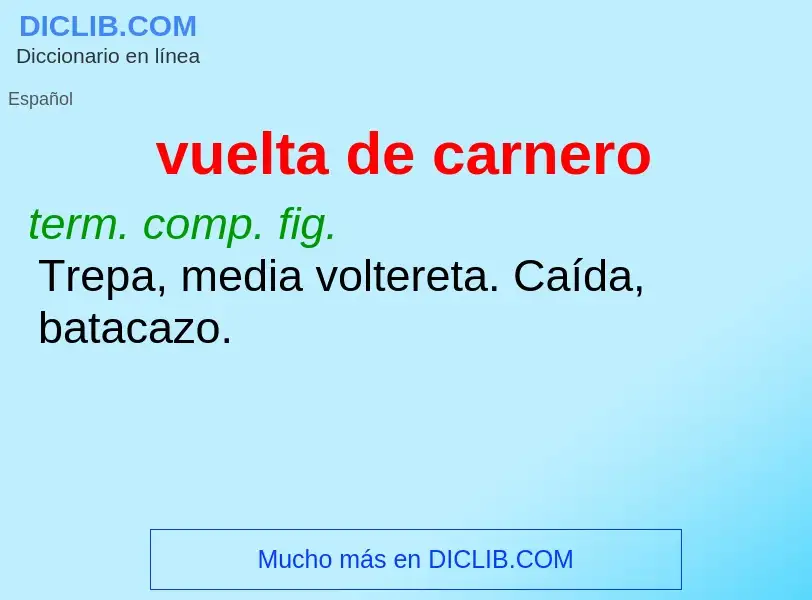 Was ist vuelta de carnero - Definition