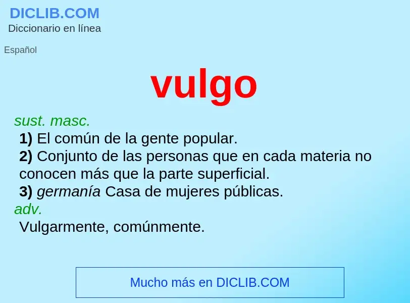 What is vulgo - meaning and definition