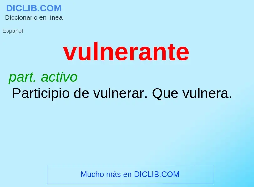 What is vulnerante - definition