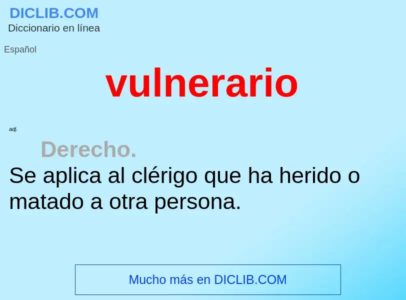 What is vulnerario - definition