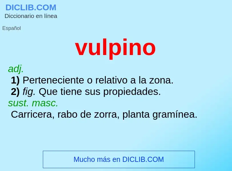 What is vulpino - definition