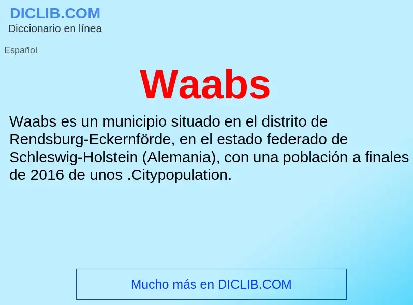 ¿Qué es Waabs? - significado y definición