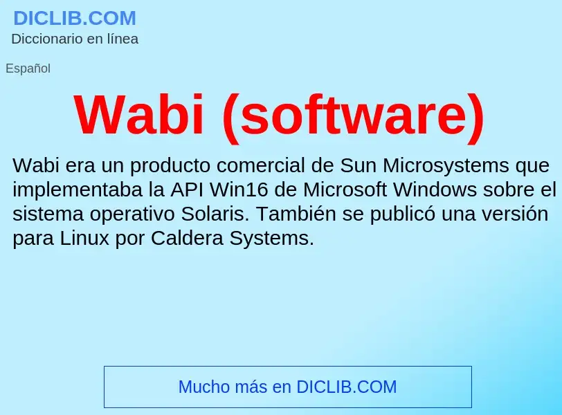 What is Wabi (software) - meaning and definition