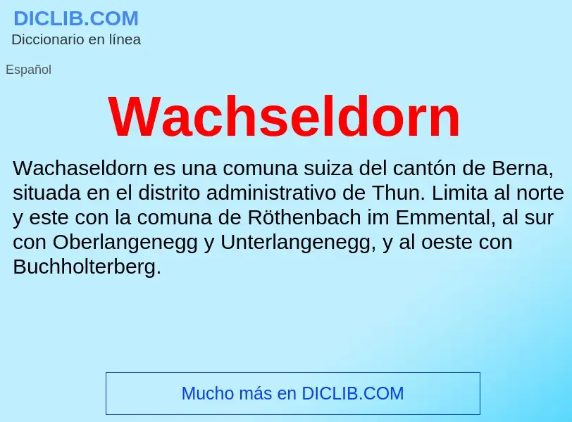 Was ist Wachseldorn - Definition