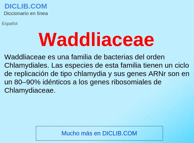 Was ist Waddliaceae - Definition