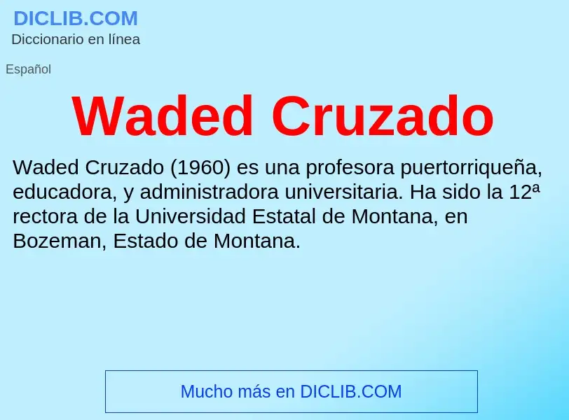 Was ist Waded Cruzado - Definition