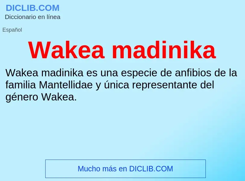 What is Wakea madinika - meaning and definition