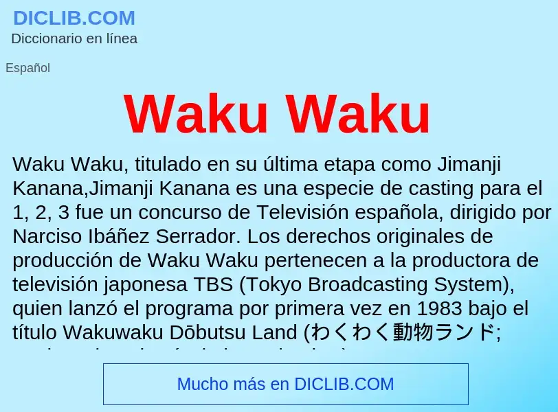 What is Waku Waku - meaning and definition