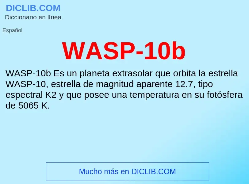 Что такое WASP-10b - определение