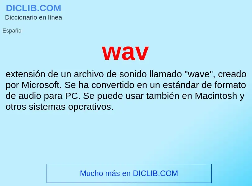 Wat is wav - definition