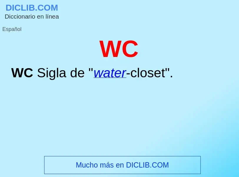 Wat is WC - definition