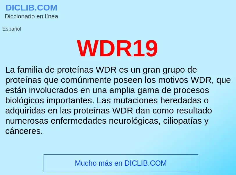 Qu'est-ce que WDR19 - définition