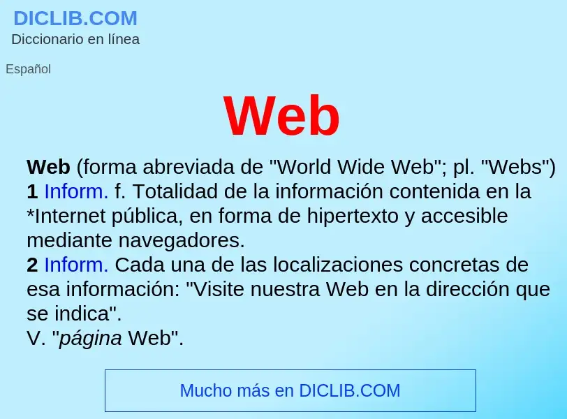 What is Web - meaning and definition