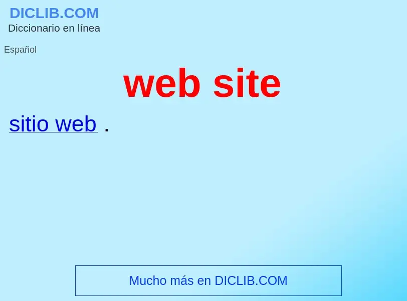 ¿Qué es web site? - significado y definición