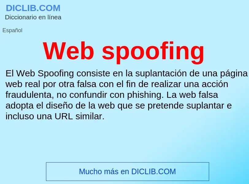 Wat is Web spoofing - definition