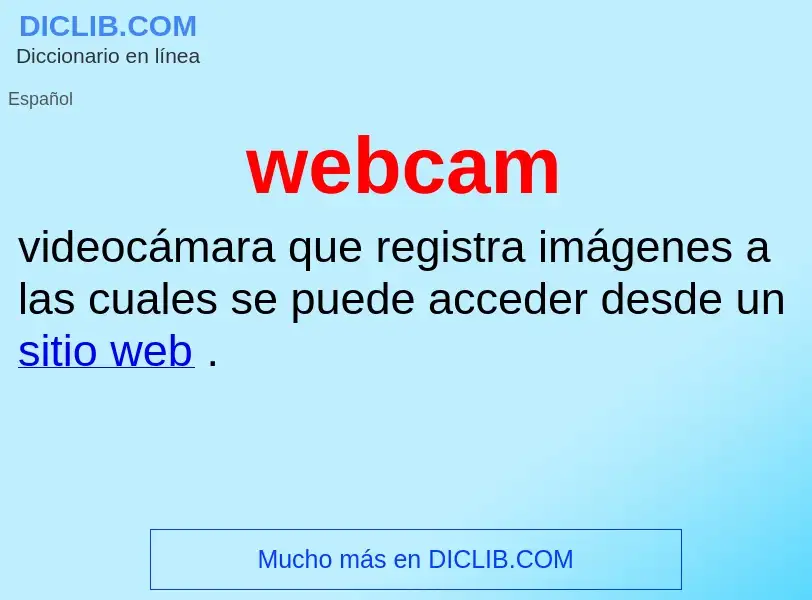 Che cos'è webcam - definizione