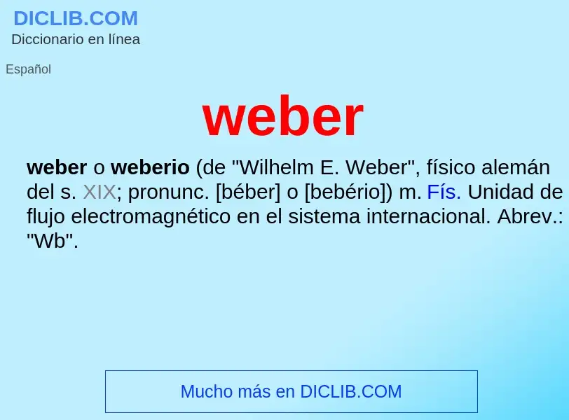 Wat is weber - definition