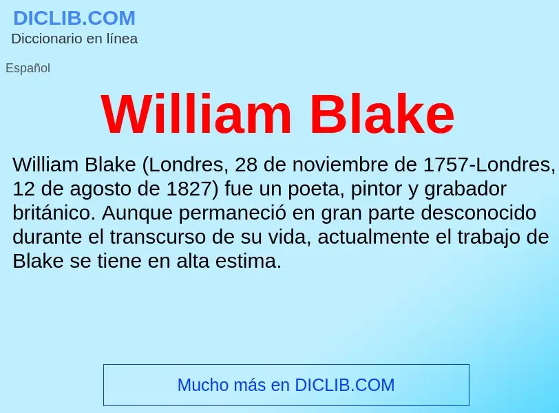 Что такое William Blake - определение