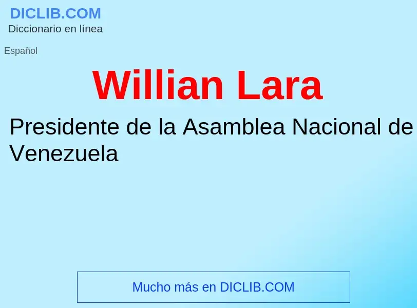 Что такое Willian Lara - определение