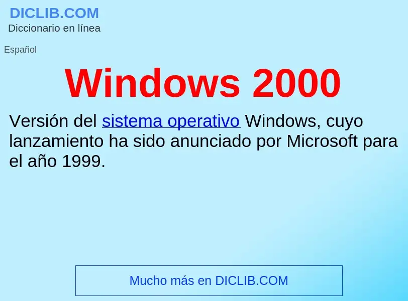 O que é Windows 2000 - definição, significado, conceito