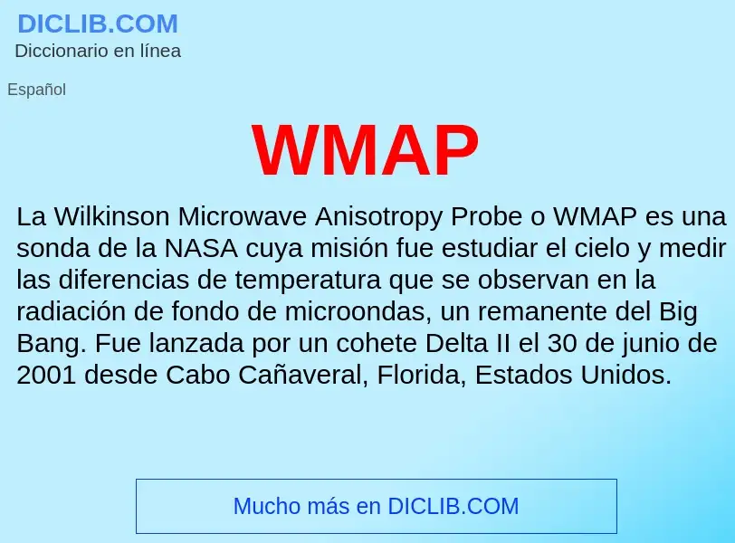 ¿Qué es WMAP? - significado y definición