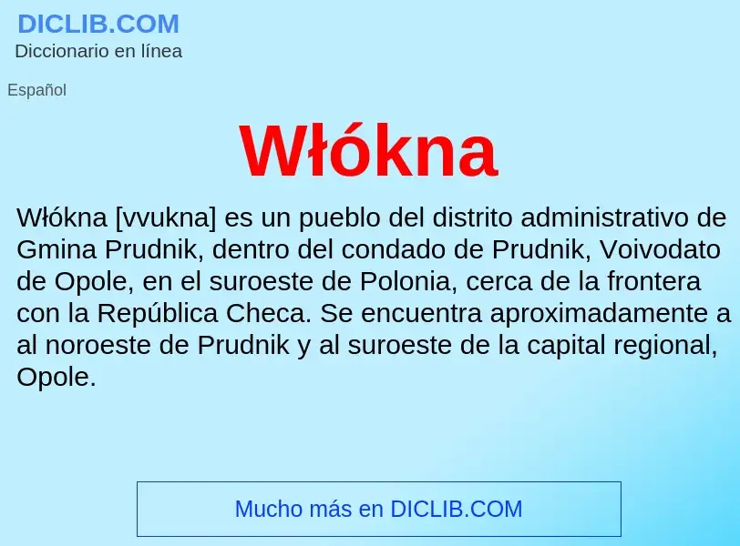 ¿Qué es Włókna? - significado y definición