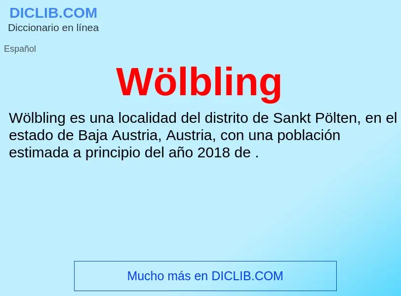 Wat is Wölbling - definition