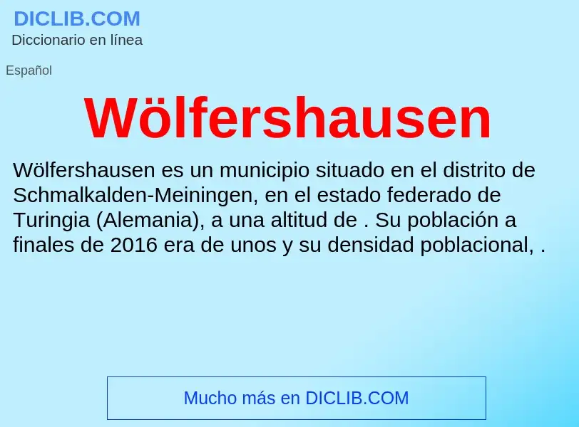 Wat is Wölfershausen - definition